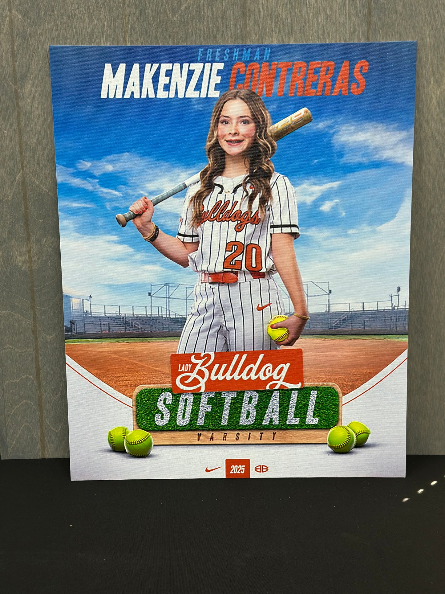 Custom Textured Canvas Panel – Personalized Player Tribute