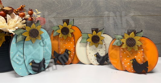 Our Pumpkin Shelf Sitters – Available as a Set or Individually!