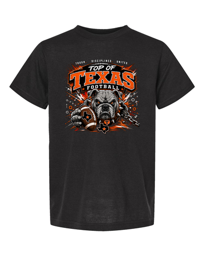Tultex 265 Black - Design 3 Football Bulldog Chains.