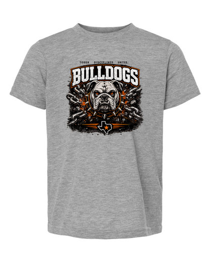 Tultex 265 Heather Grey - Design 1 Bulldogs Chains.