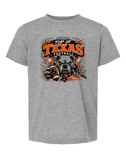 Tultex 265 Heather Grey - Design 3 Football Bulldog Chains.