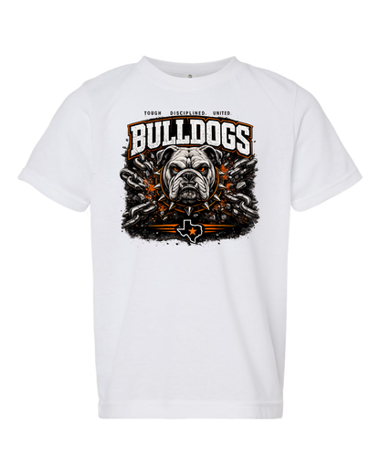 Tultex 265 White - Design 1 Bulldogs Chains.