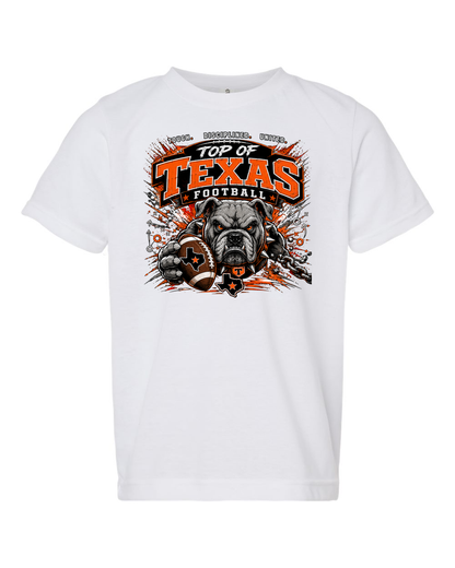 Tultex 265 White - Design 3 Football Bulldog Chains.