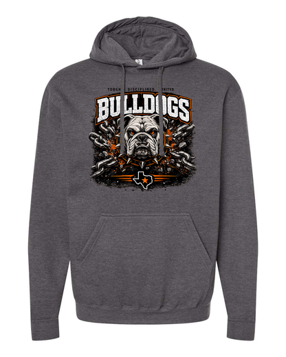 Tultex 320 Heather Charcoal - Design 1 Bulldogs Chains.