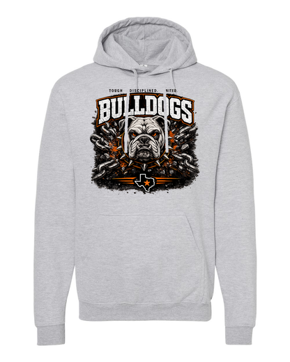 Tultex 320 Heather Grey - Design 1 Bulldogs Chains.
