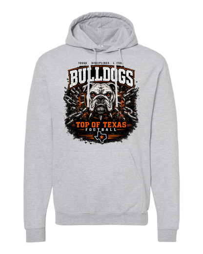 Tultex 320 Heather Grey - Design 2 Bulldogs Top of Texas.