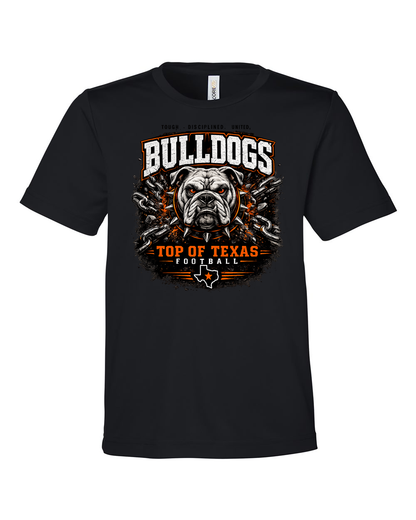 CORE365 CE10Y Black - Design 2 Bulldogs Top of Texas.