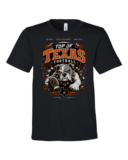 CORE365 CE10Y Black - Design 4 Football Bulldog Action.
