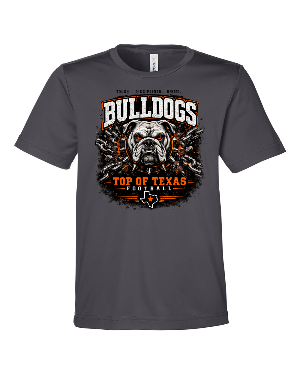 CORE365 CE10Y Carbon - Design 2 Bulldogs Top of Texas.