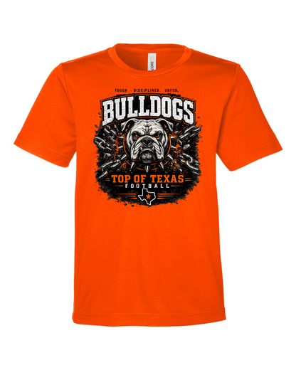 CORE365 CE10Y Safety Orange - Design 2 Bulldogs Top of Texas.